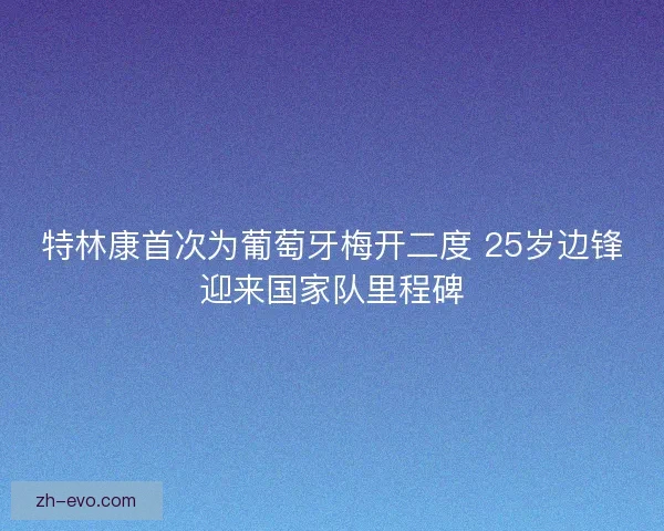 特林康首次为葡萄牙梅开二度 25岁边锋迎来国家队里程碑 特林康首次为葡萄牙梅开二度 25岁边锋迎来国家队里程碑